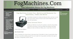 Desktop Screenshot of fogmachines.com