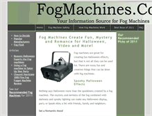 Tablet Screenshot of fogmachines.com